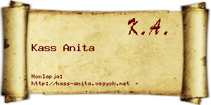 Kass Anita névjegykártya